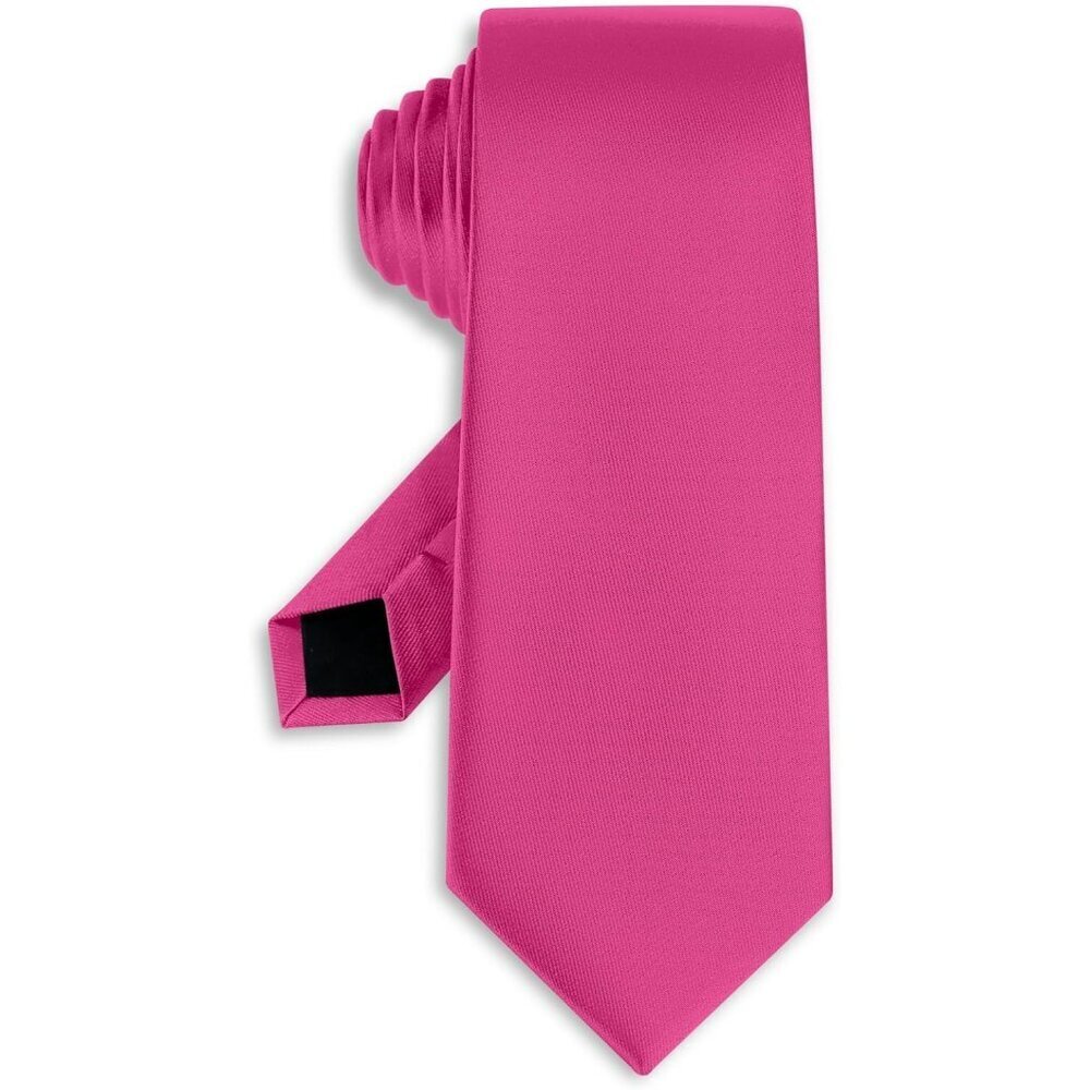 Men's Hot Pink Solid Pure Color Formal 3.15" (8cm) Neck Ties